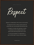 Respect Word of Intention Framed print 60x80 cm / 24x32″ Dark wood frame Carbon paper