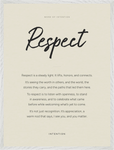 Respect Word of Intention Framed print 60x80 cm / 24x32″ White frame Linen paper