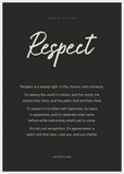 Respect Word of Intention Framed print A1 (59.4 x 84.1  cm) White frame Carbon paper