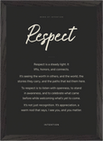 Respect Word of Intention Framed print A3 (29.7 x 42  cm) Black frame Carbon paper
