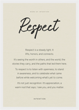 Respect Word of Intention Framed print A3 (29.7 x 42  cm) White frame Linen paper
