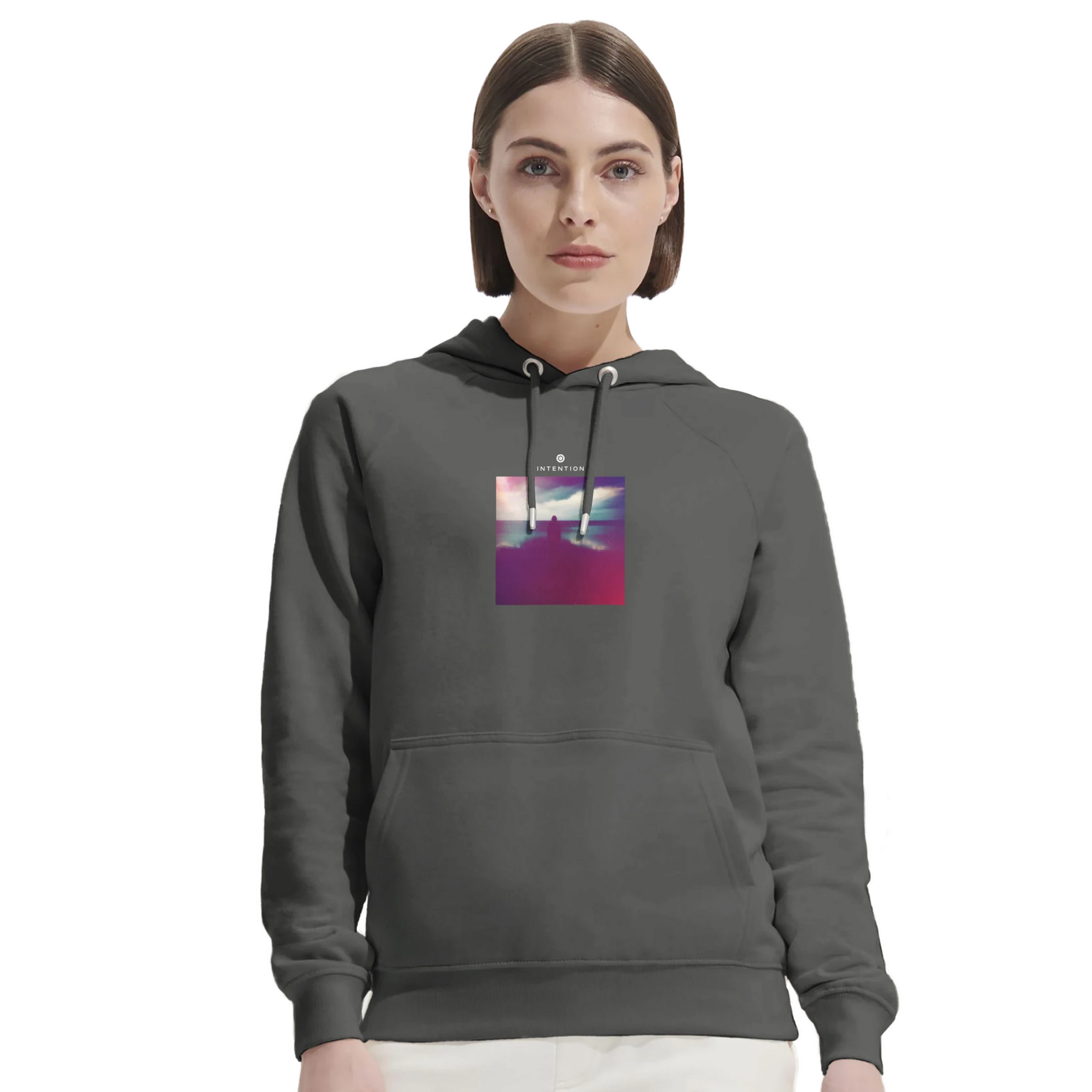 Serenity - "Indigo Sky" Hoodie charcoal melange XS 5