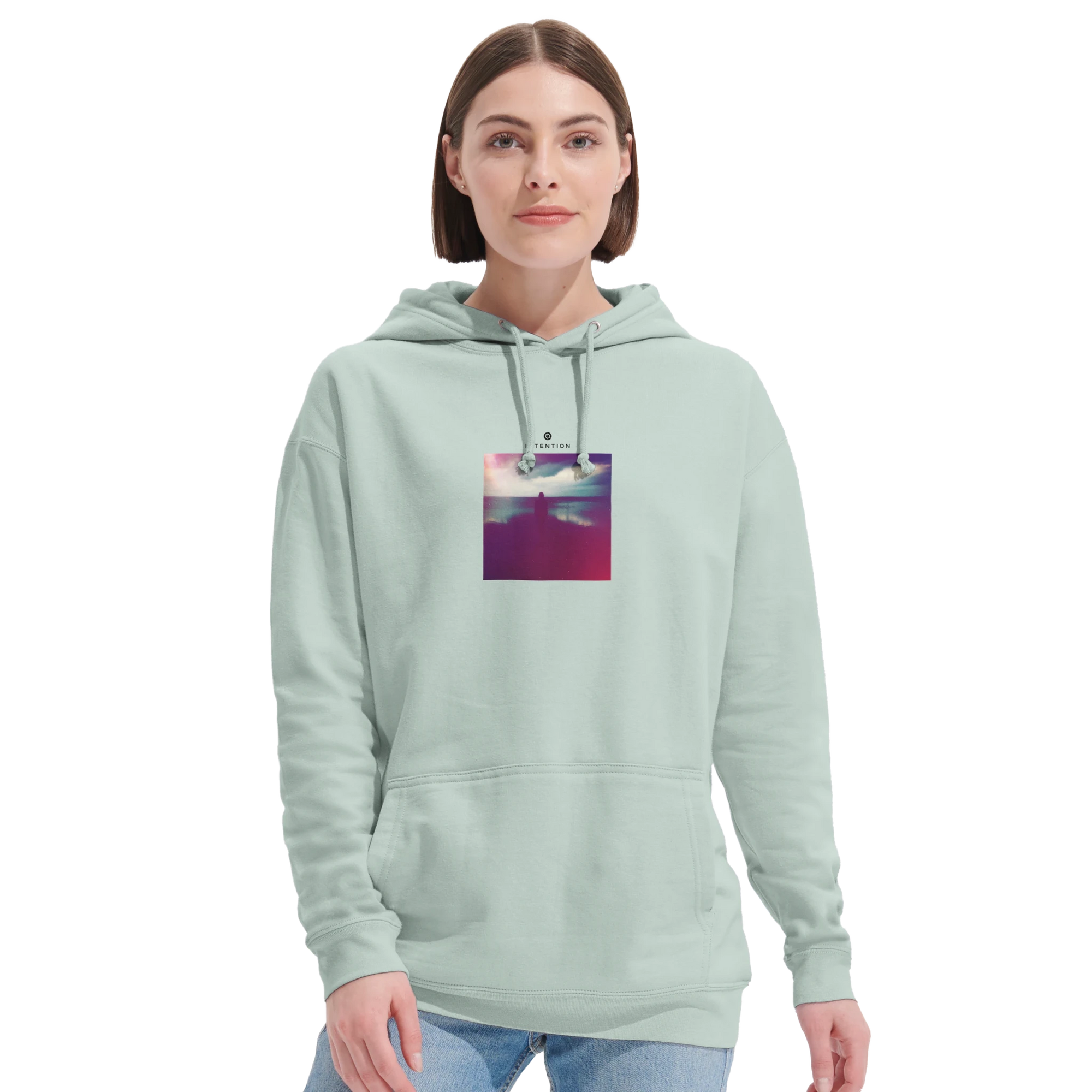 Serenity - "Indigo Sky" Hoodie creamy green XS 23