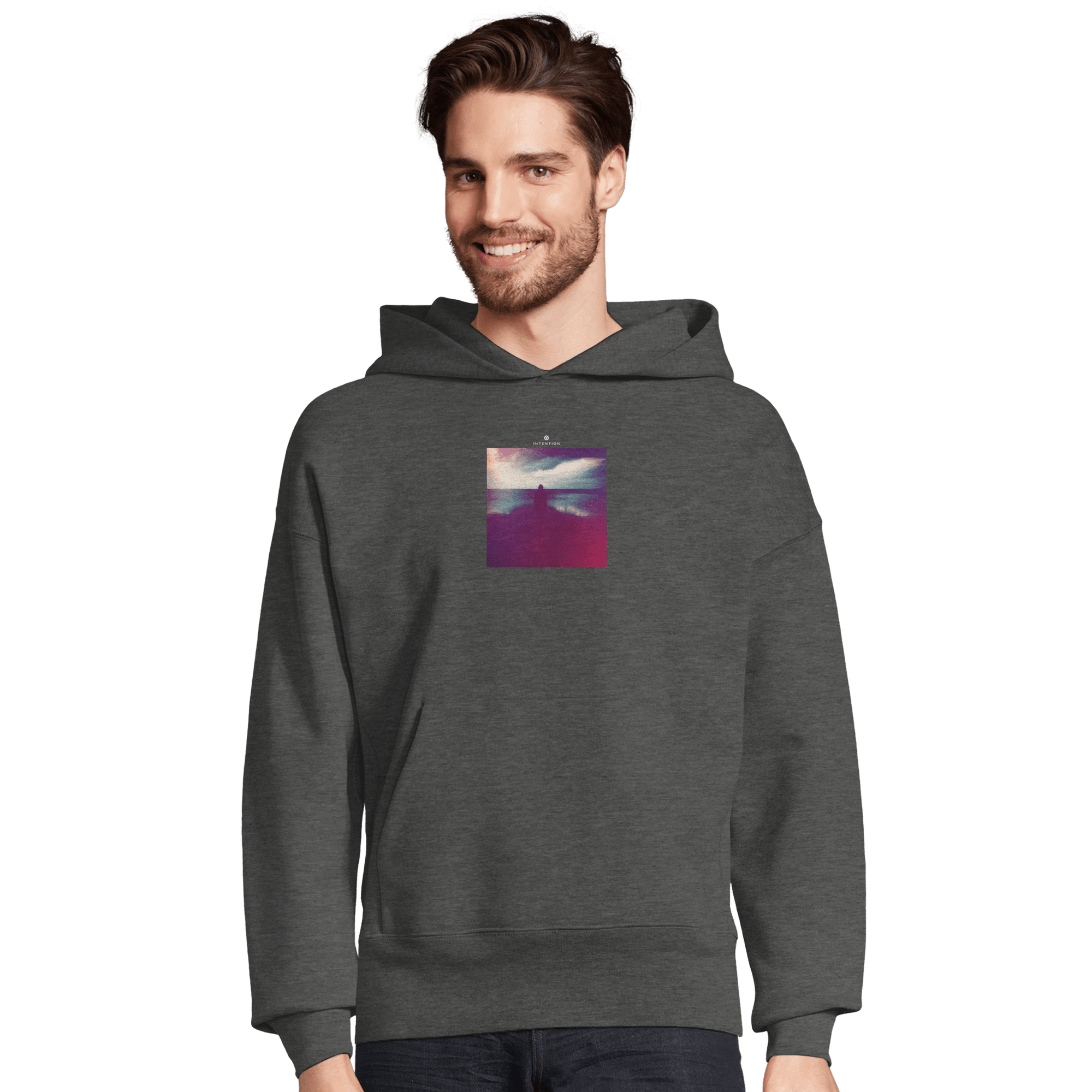 Serenity - "Indigo Sky" Hoodie Grey Melange XS 3