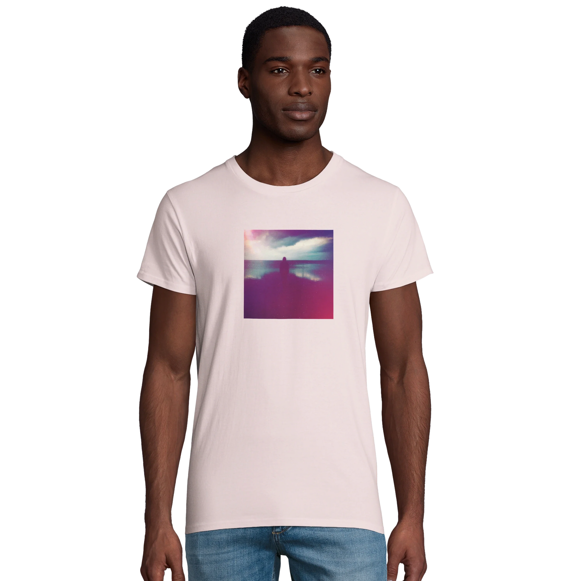 Serenity - "Indigo Sky" T-shirt Pale Pink 4