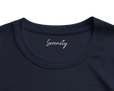 Serenity Indigo Sky Organic Men's Oversized T-shirt French Navy inside neck