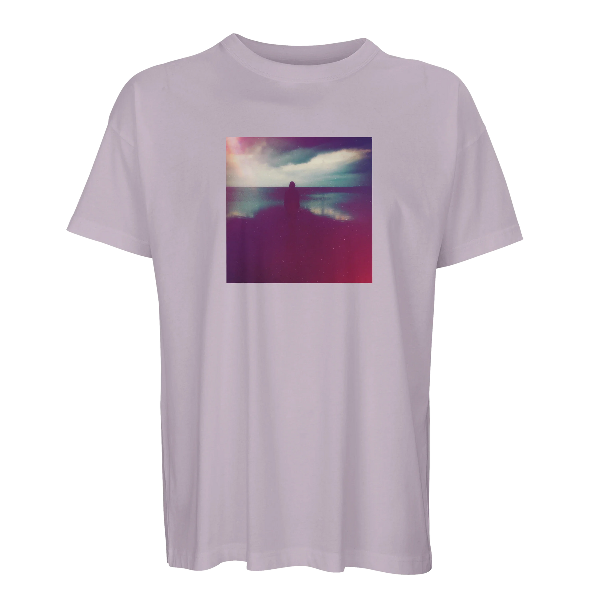 Serenity Indigo Sky Organic Men's Oversized T-shirt lilak flat front