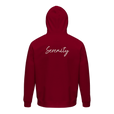 Serenity Indigo Sky Organic Unisex Hoodie Burgundy flat back