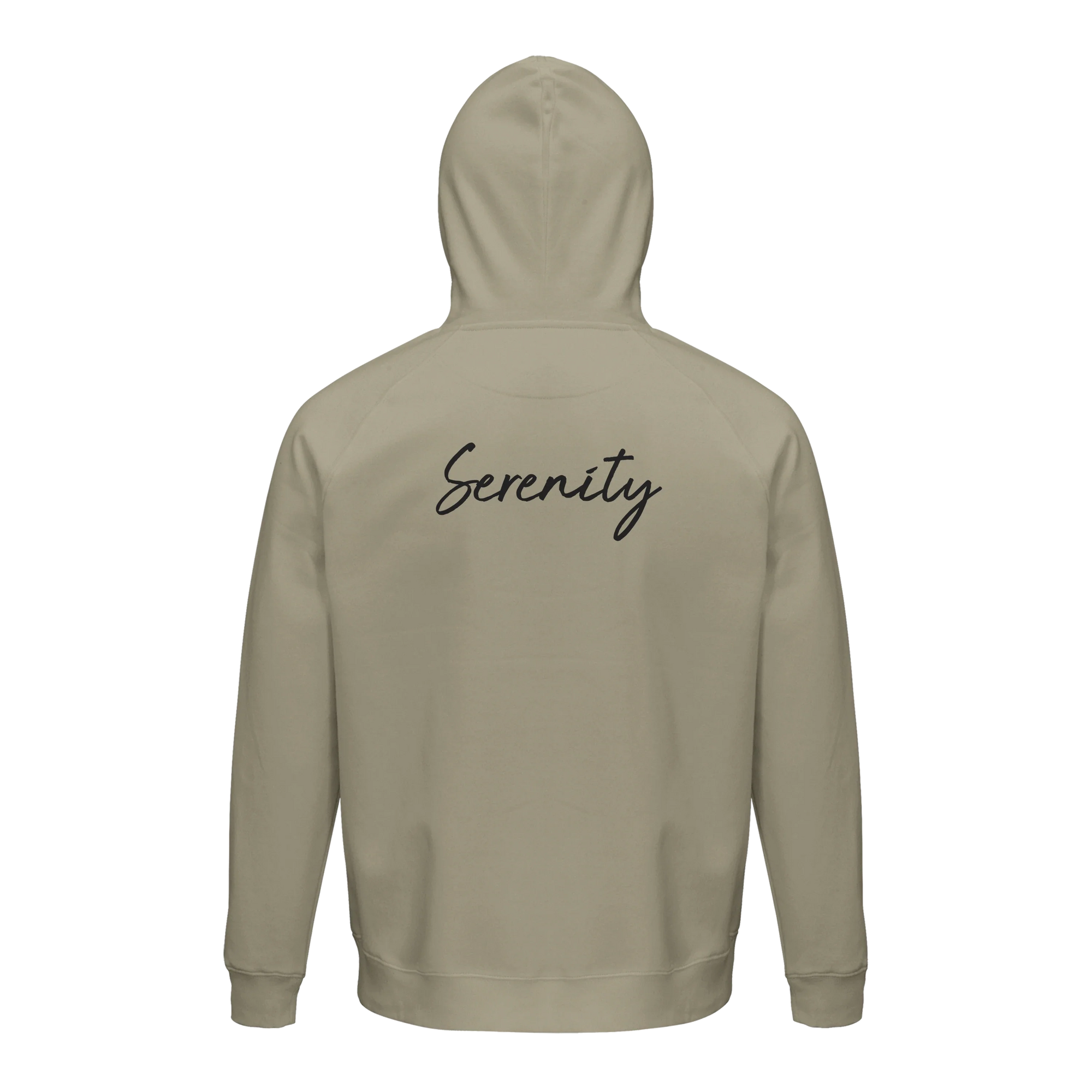 Serenity Indigo Sky Organic Unisex Hoodie Rope flat back