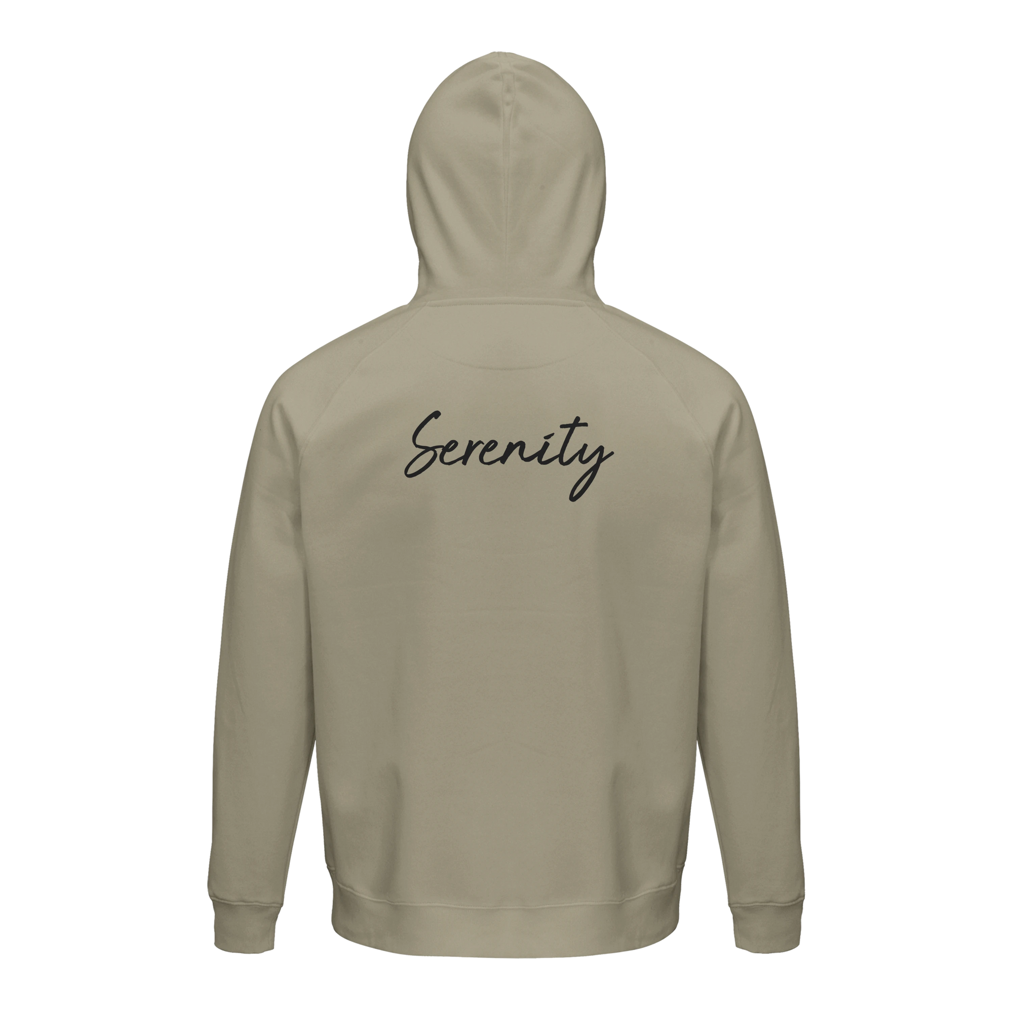 Serenity Indigo Sky Organic Unisex Hoodie Rope flat back