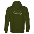 Serenity Indigo Sky Recycled Blend Unisex Hoodie Army flat back
