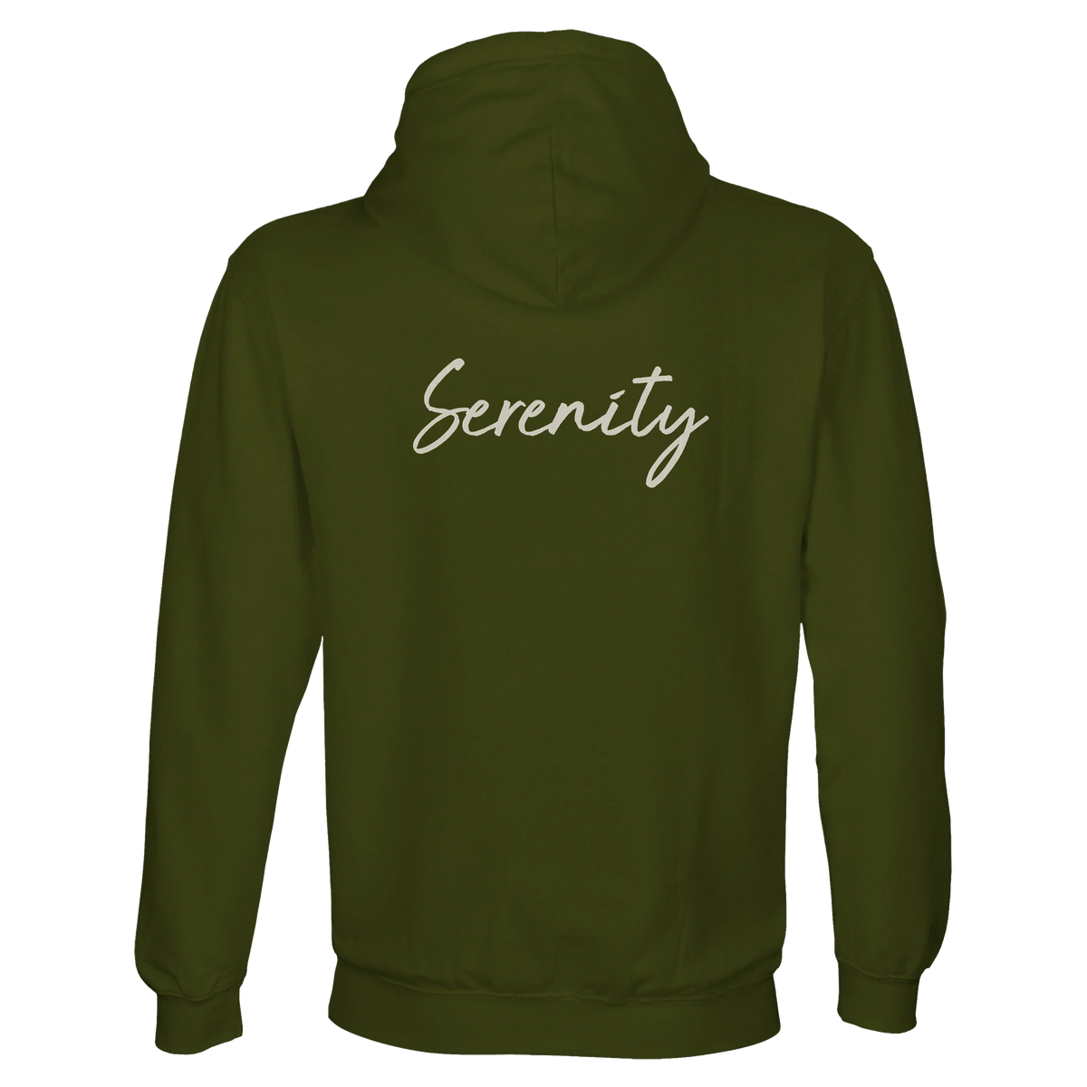 Serenity Indigo Sky Recycled Blend Unisex Hoodie Army flat back