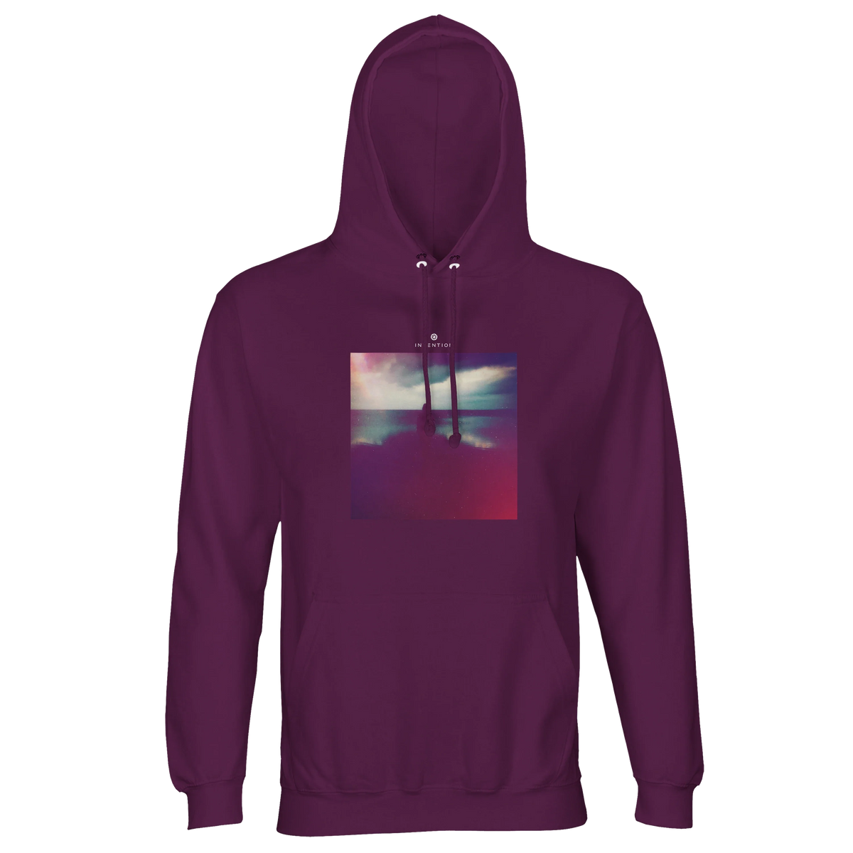 Serenity Indigo Sky Recycled Blend Unisex Hoodie astral purple flat front