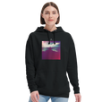 Serenity Indigo Sky Recycled Blend Unisex Hoodie Black second model front