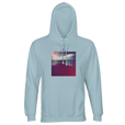 Serenity Indigo Sky Recycled Blend Unisex Hoodie creamy blue flat front