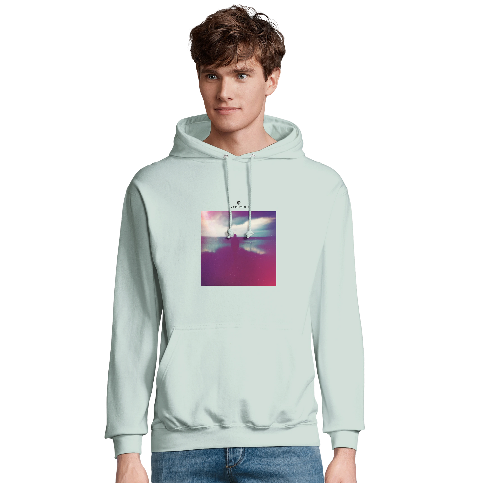 Serenity - "Indigo Sky" Hoodie creamy green 3