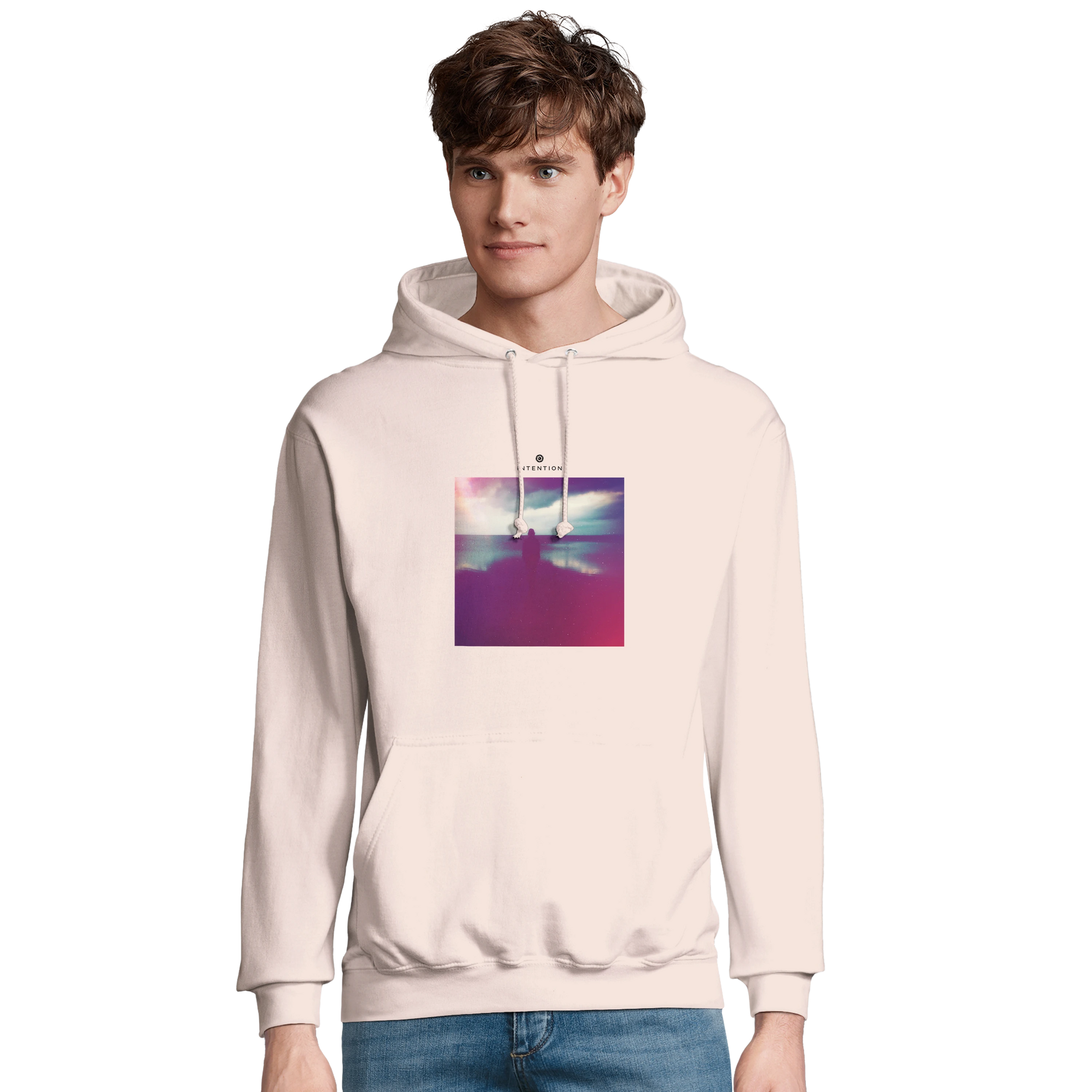 Serenity - "Indigo Sky" Hoodie creamy pink 3