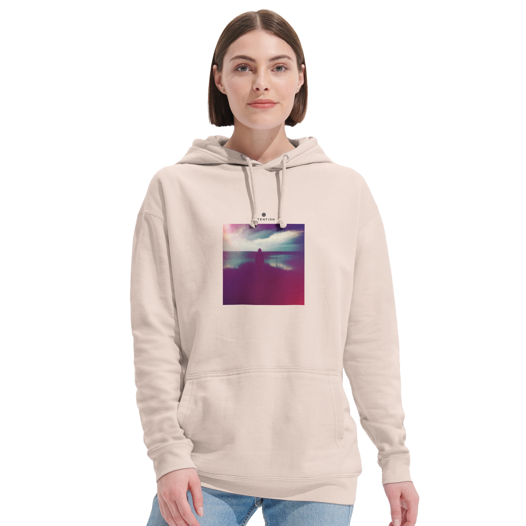 Serenity - "Indigo Sky" Hoodie creamy pink 5