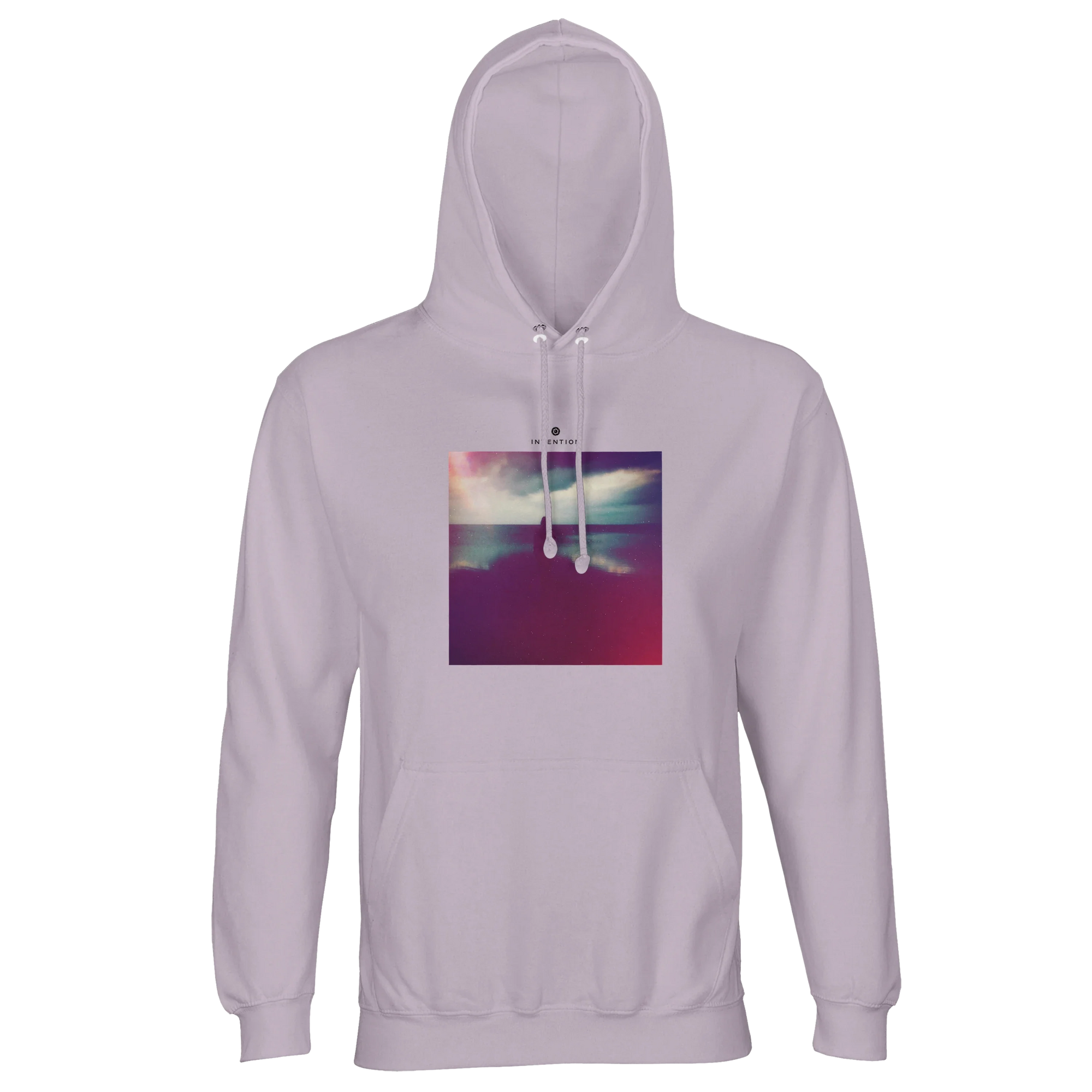 Serenity Indigo Sky Recycled Blend Unisex Hoodie lilak flat front