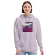 Serenity Indigo Sky Recycled Blend Unisex Hoodie lilak second model front