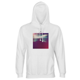 Serenity Indigo Sky Recycled Blend Unisex Hoodie White flat front
