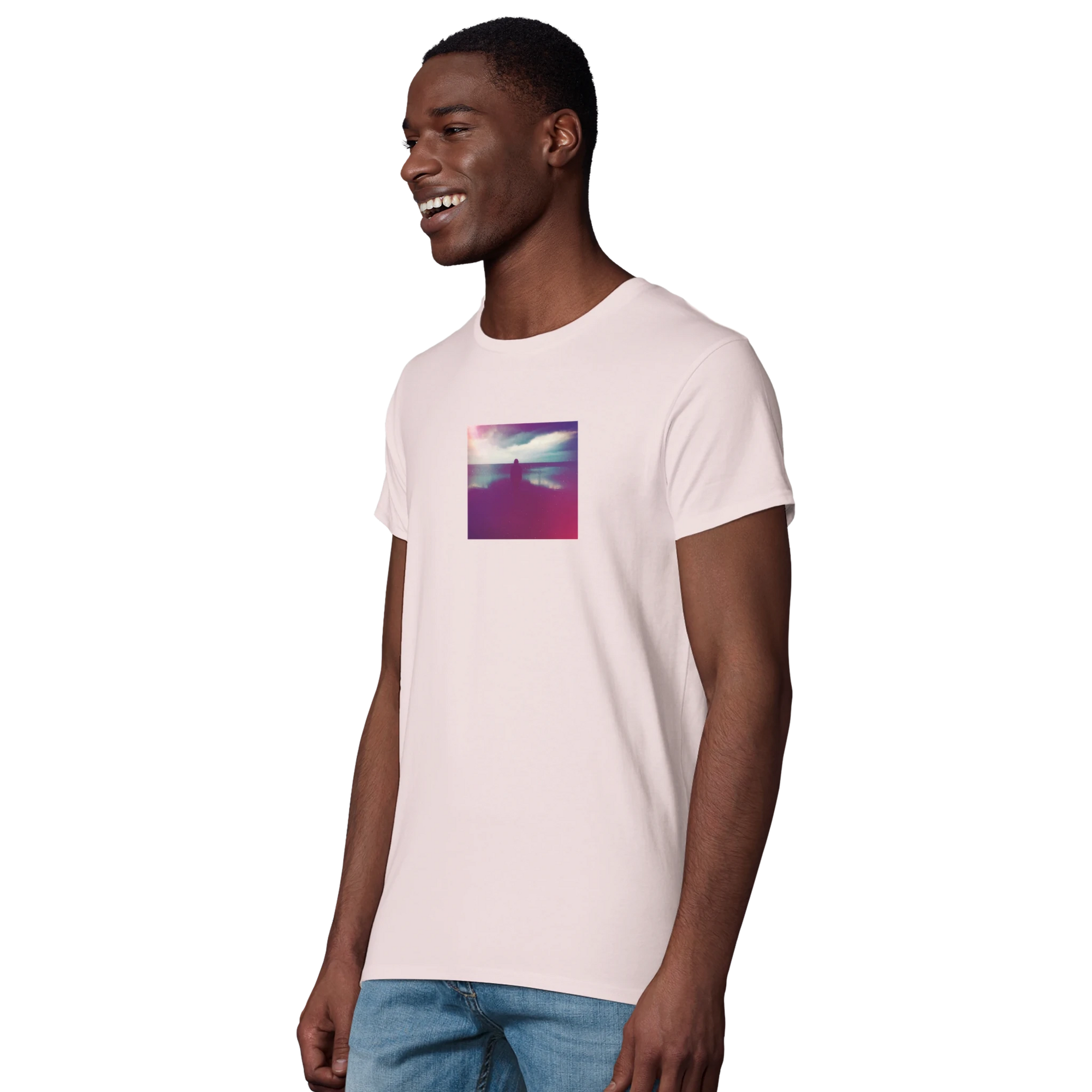 Serenity - "Indigo Sky" T-shirt Pale Pink XS 6