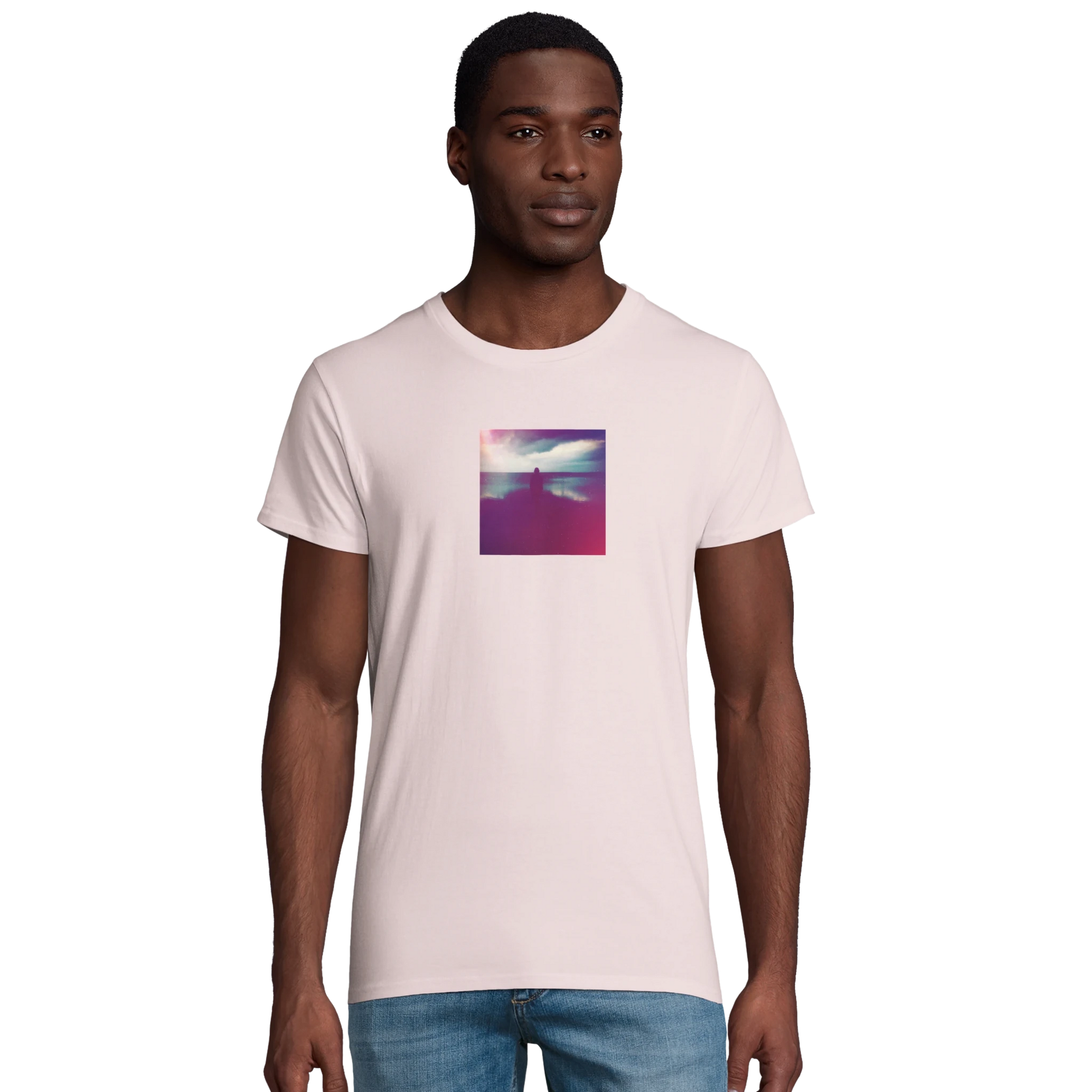 Serenity - "Indigo Sky" T-shirt Pale Pink XS 4