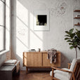 Shadow of Self Framed print 45x60 cm / 18x24″ White frame in interior