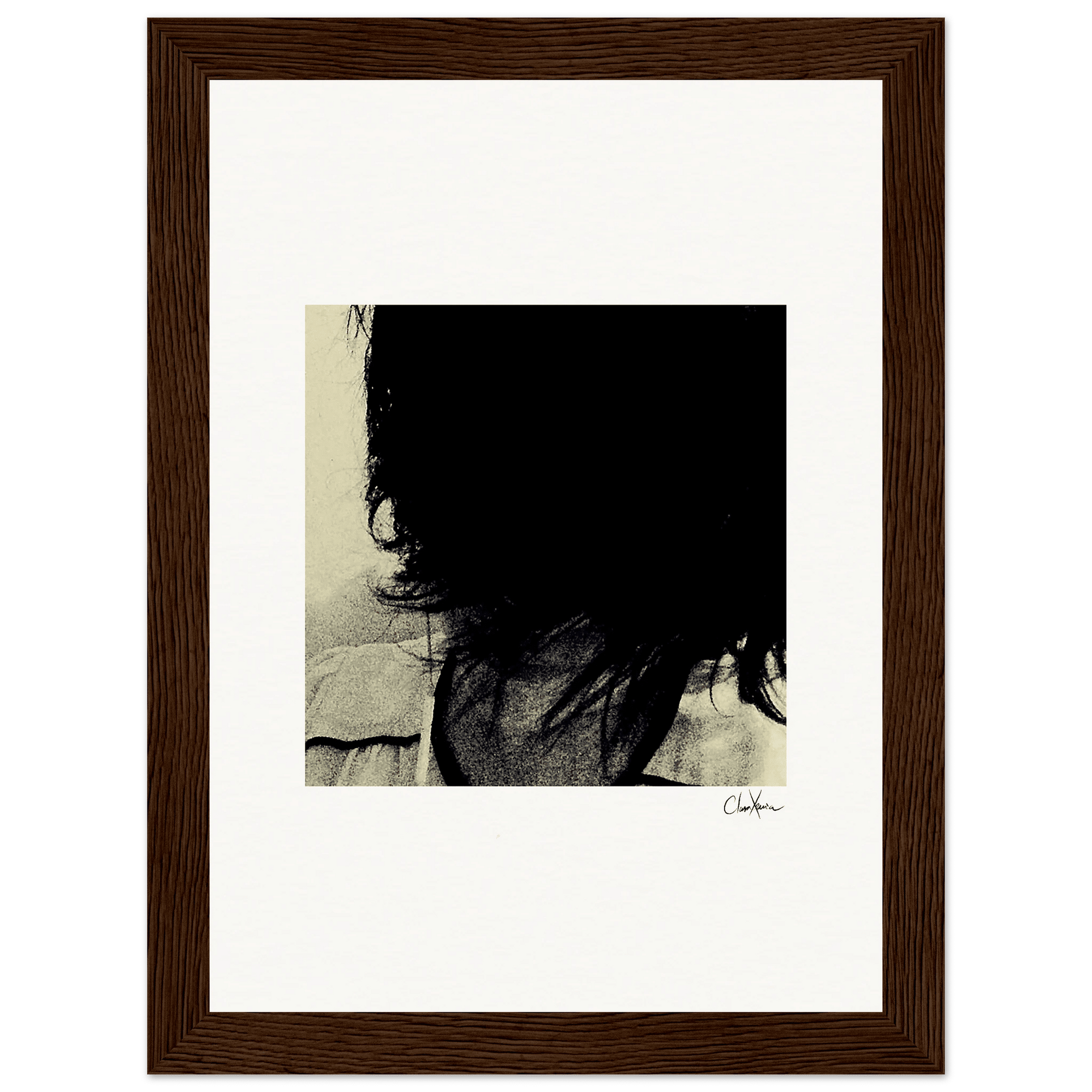 Shadow of Self Framed print 15x20 cm / 6x8″ Dark wood frame 33