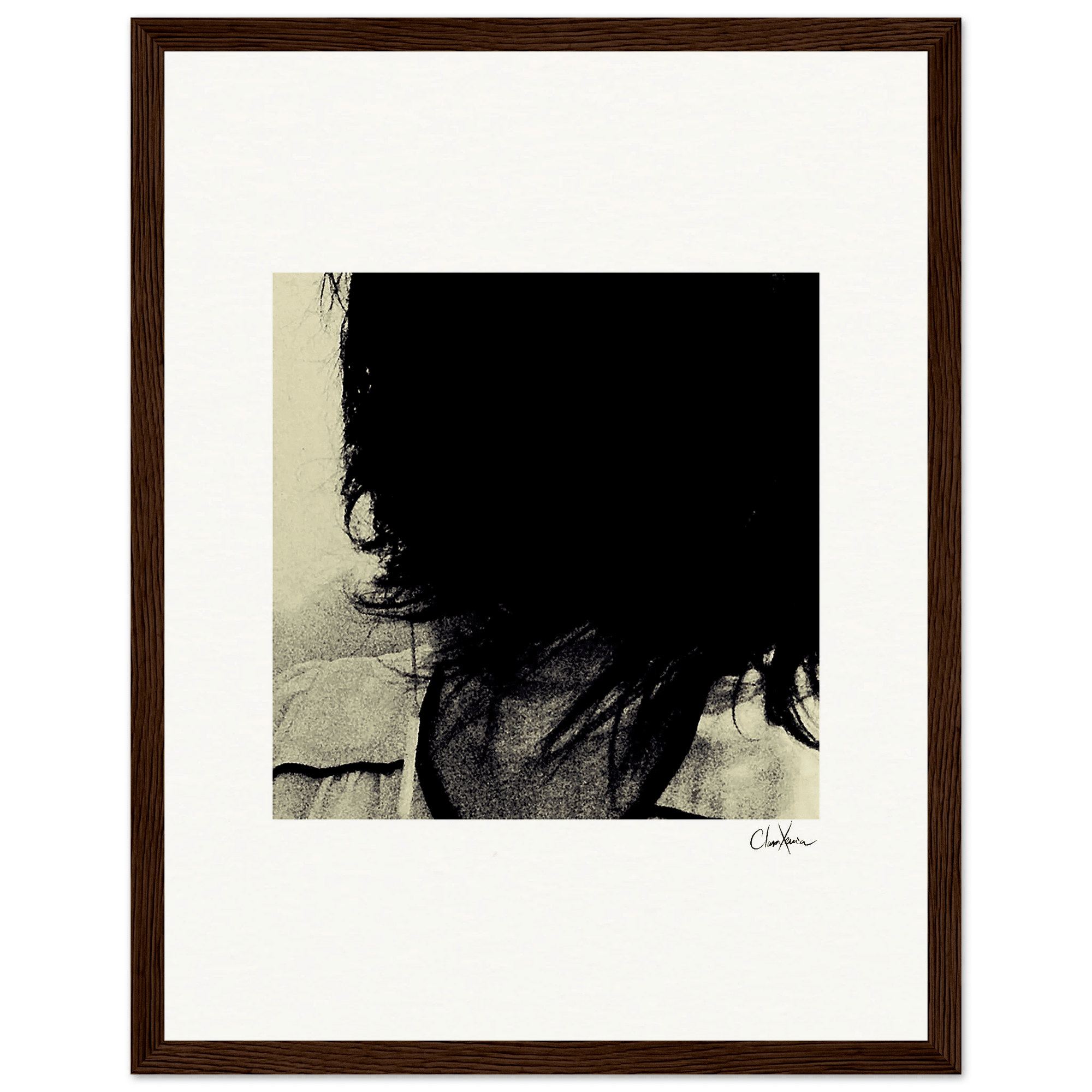 Shadow of Self Framed print 27x35 cm / 11x14″ Dark wood frame 36