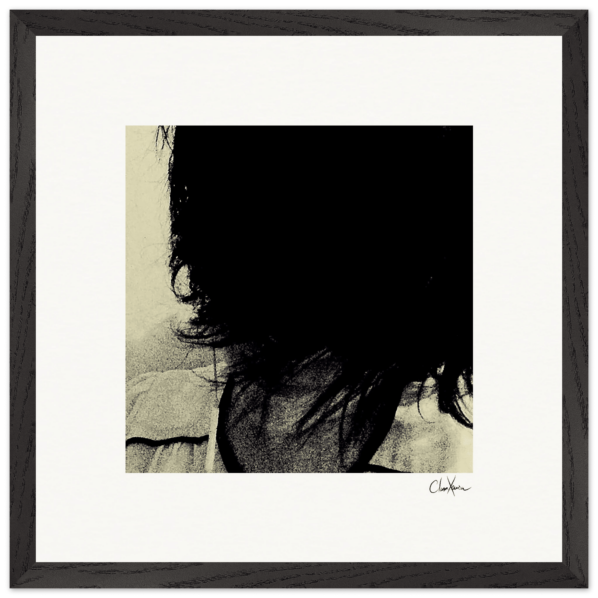 Shadow of Self Framed print 40x40 cm / 16x16″ Black frame 37