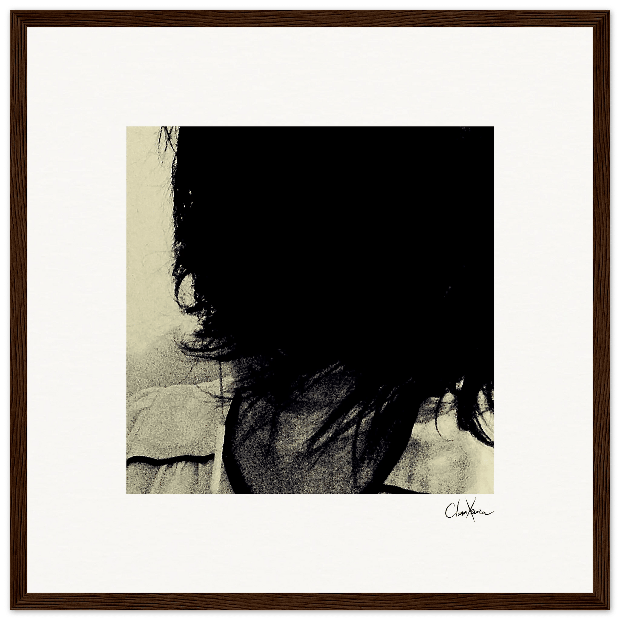 Shadow of Self Framed print 40x40 cm / 16x16″ Dark wood frame 44