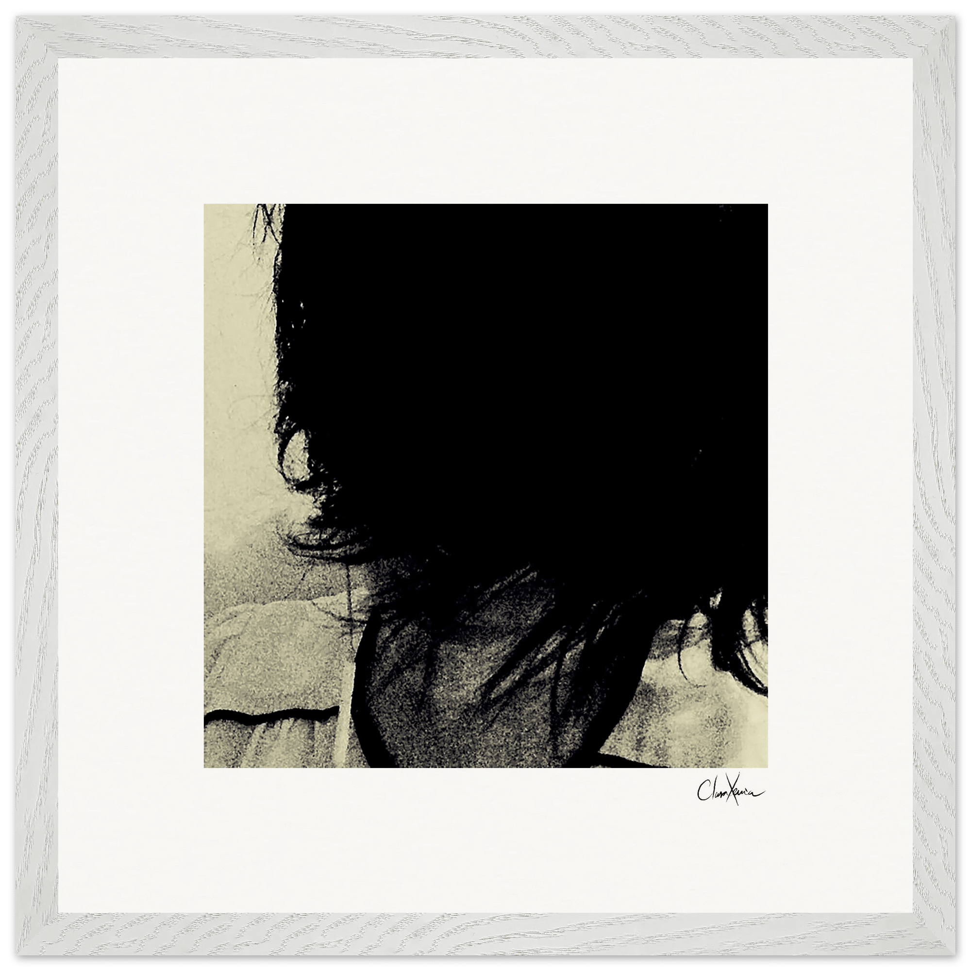Shadow of Self Framed print 40x40 cm / 16x16″ White frame 39