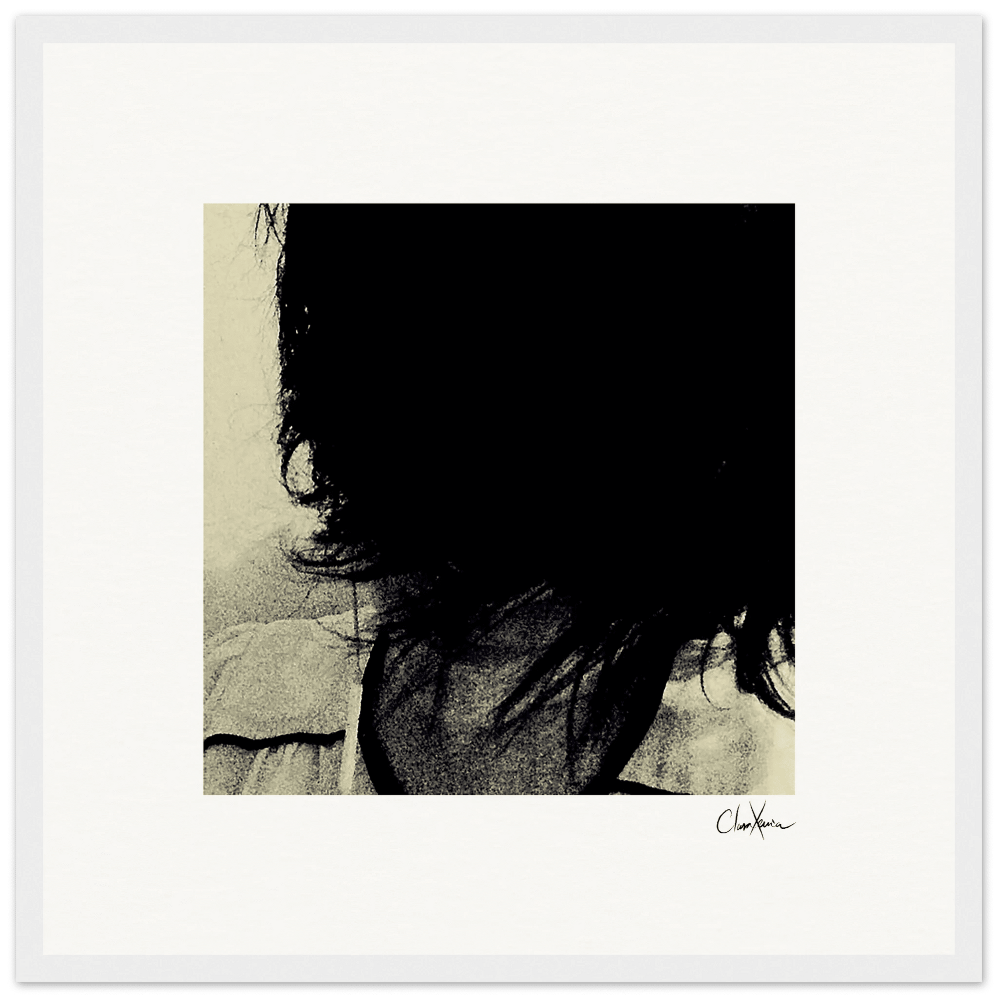 Shadow of Self Framed print 40x40 cm / 16x16″ White frame 11