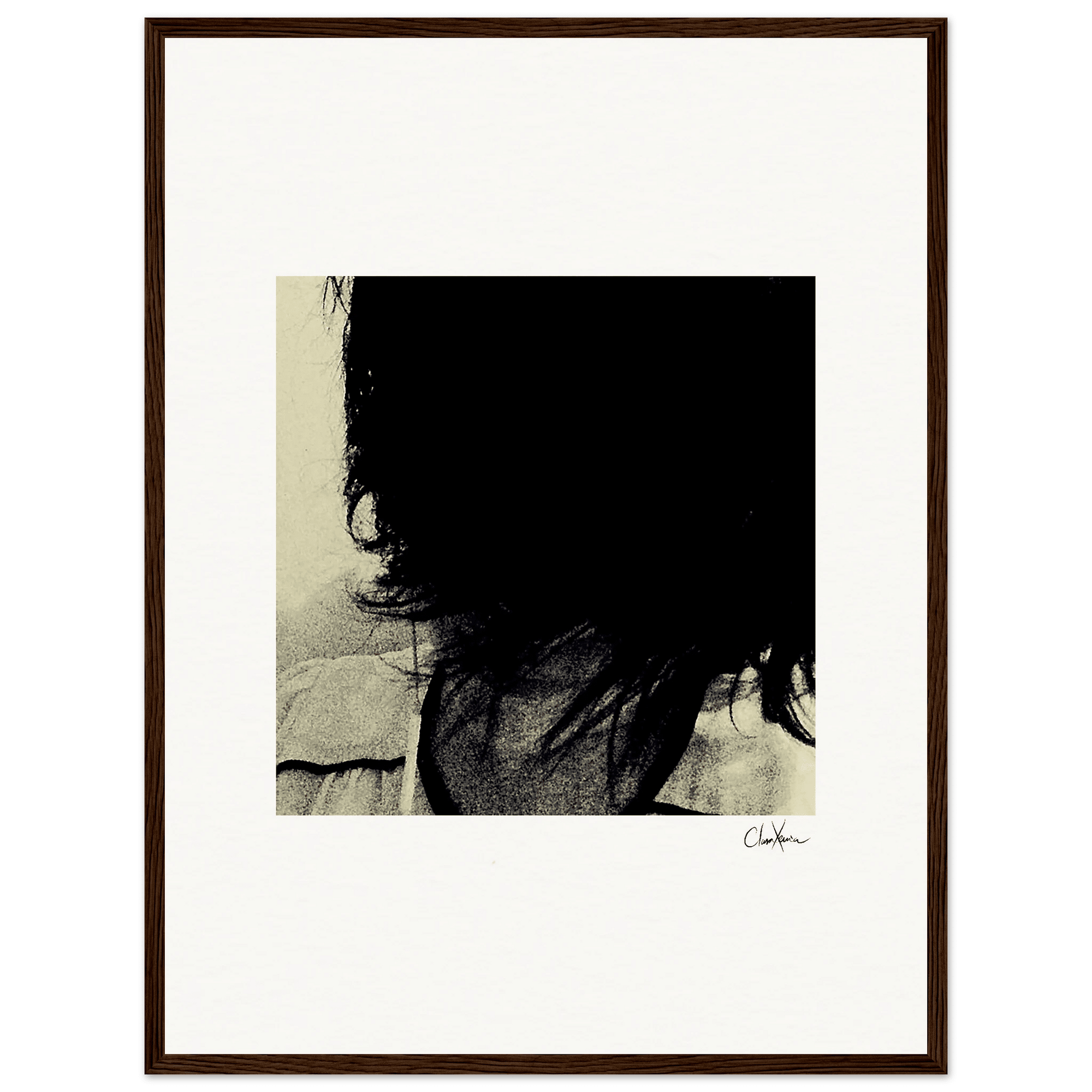 Shadow of Self Framed print 45x60 cm / 18x24″ Dark wood frame 41