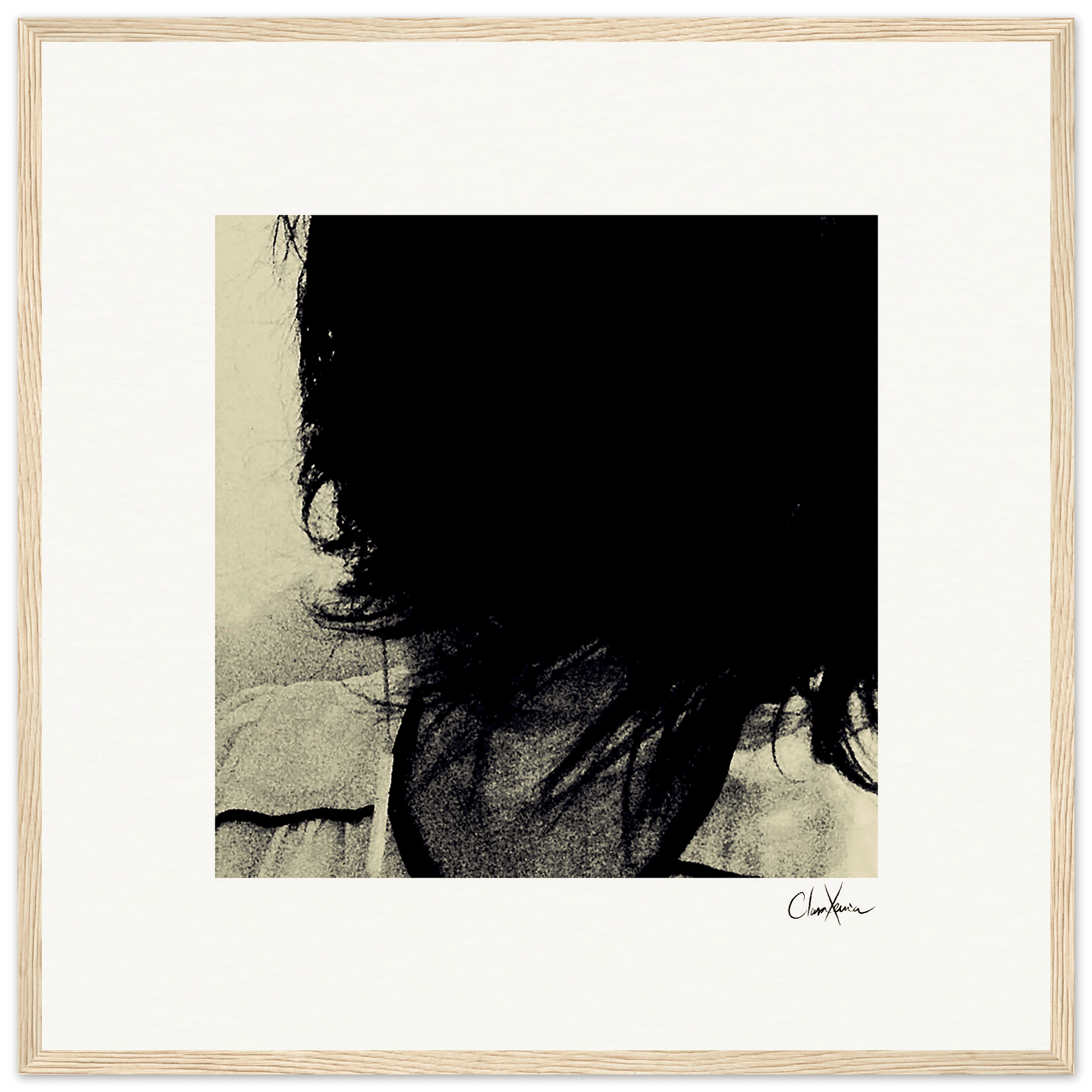Shadow of Self Framed print 50x50 cm / 20x20″ Wood frame 25