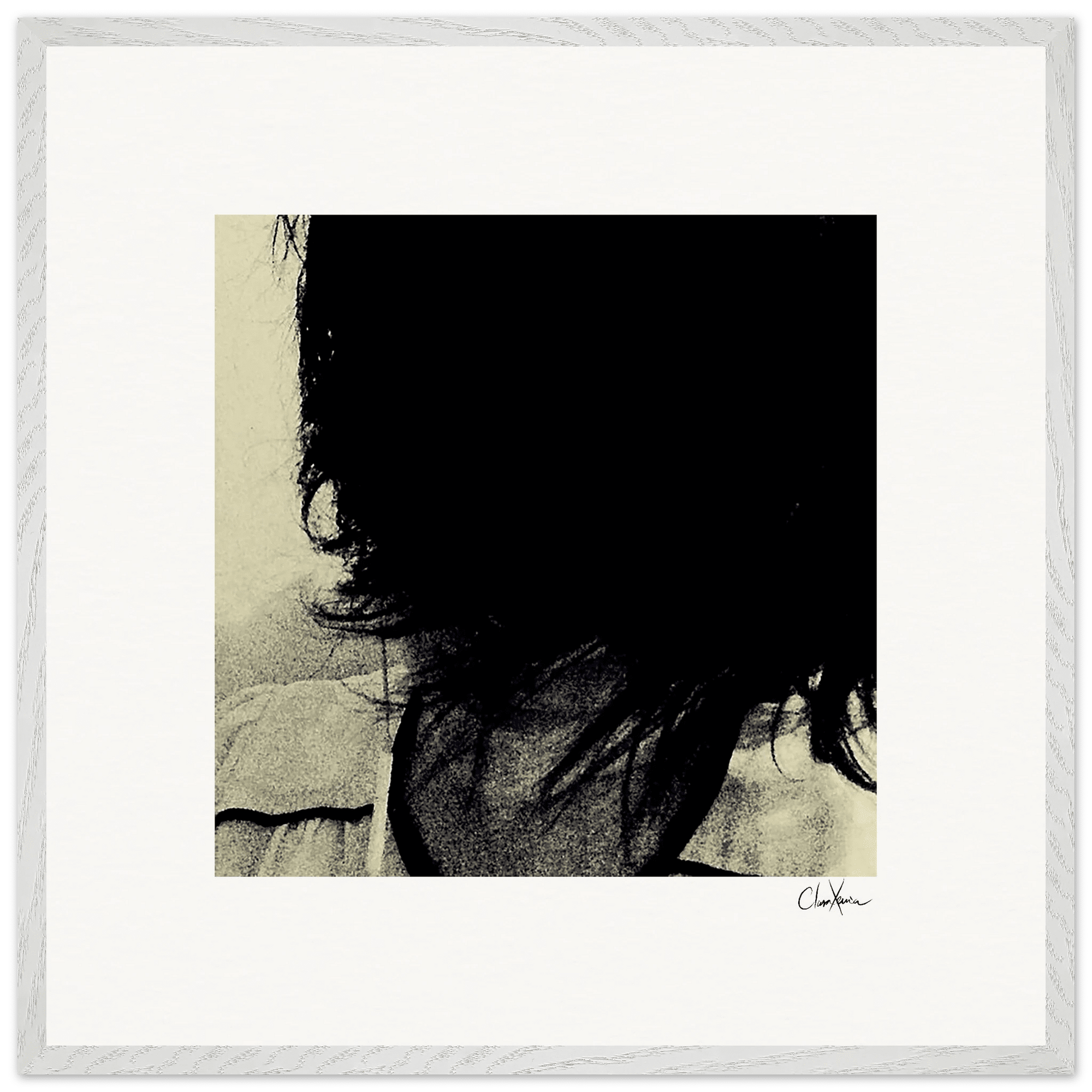 Shadow of Self Framed print 70x70 cm / 28x28″ White frame 15