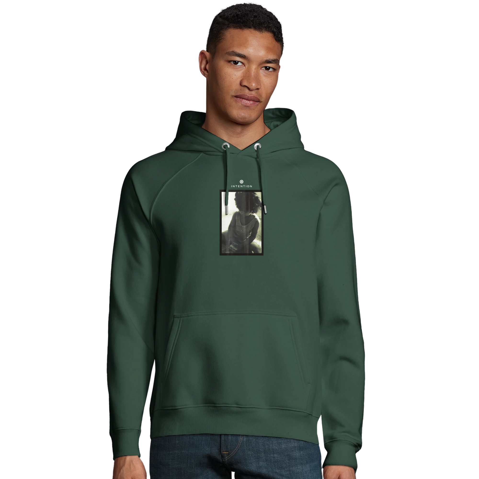 Sharing - "Little Secret" Hoodie Bottle Green XS 3