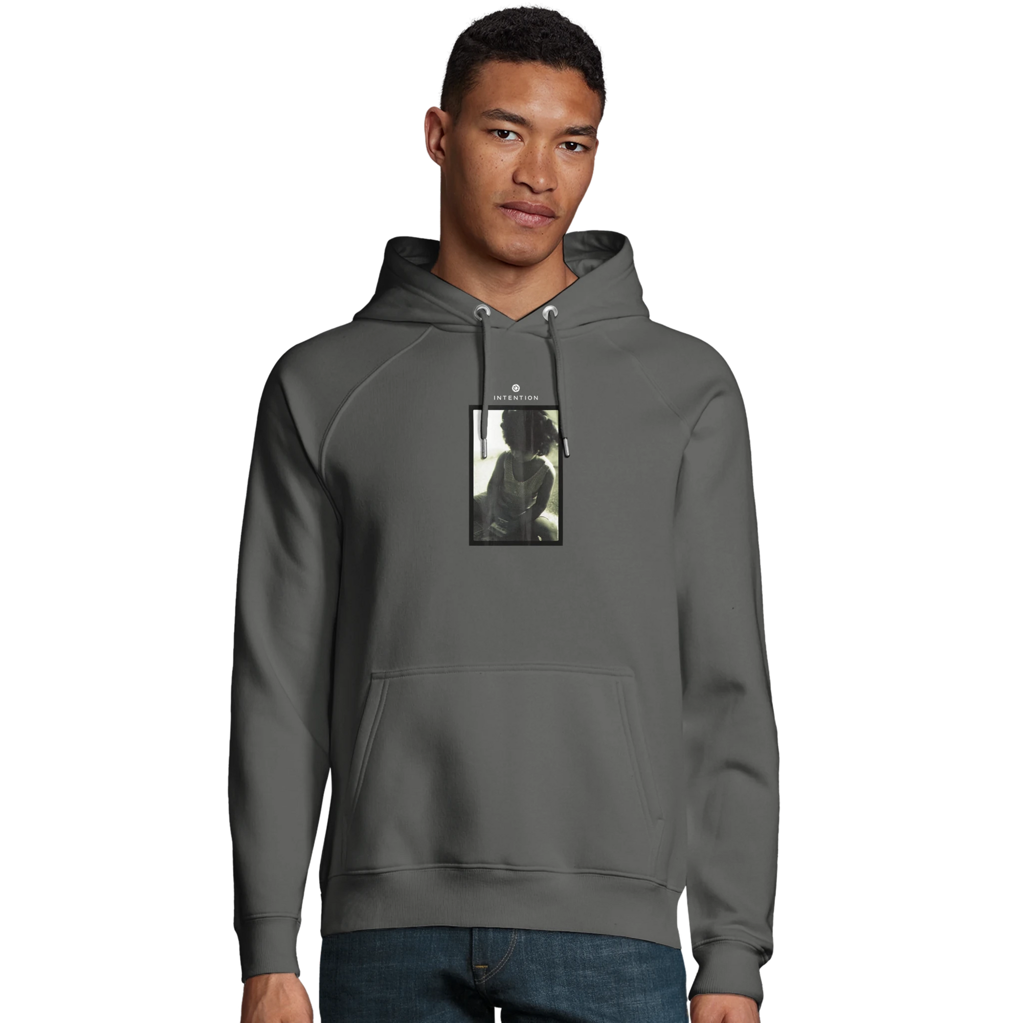 Sharing - "Little Secret" Hoodie charcoal melange XS 3