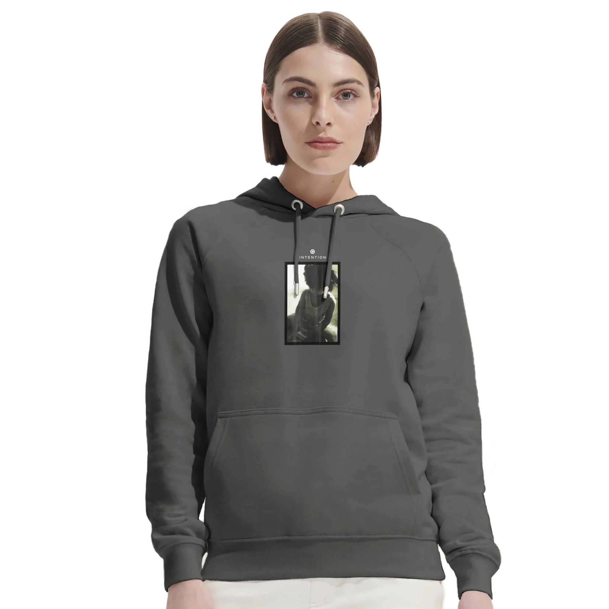 Sharing - "Little Secret" Hoodie charcoal melange XS 5