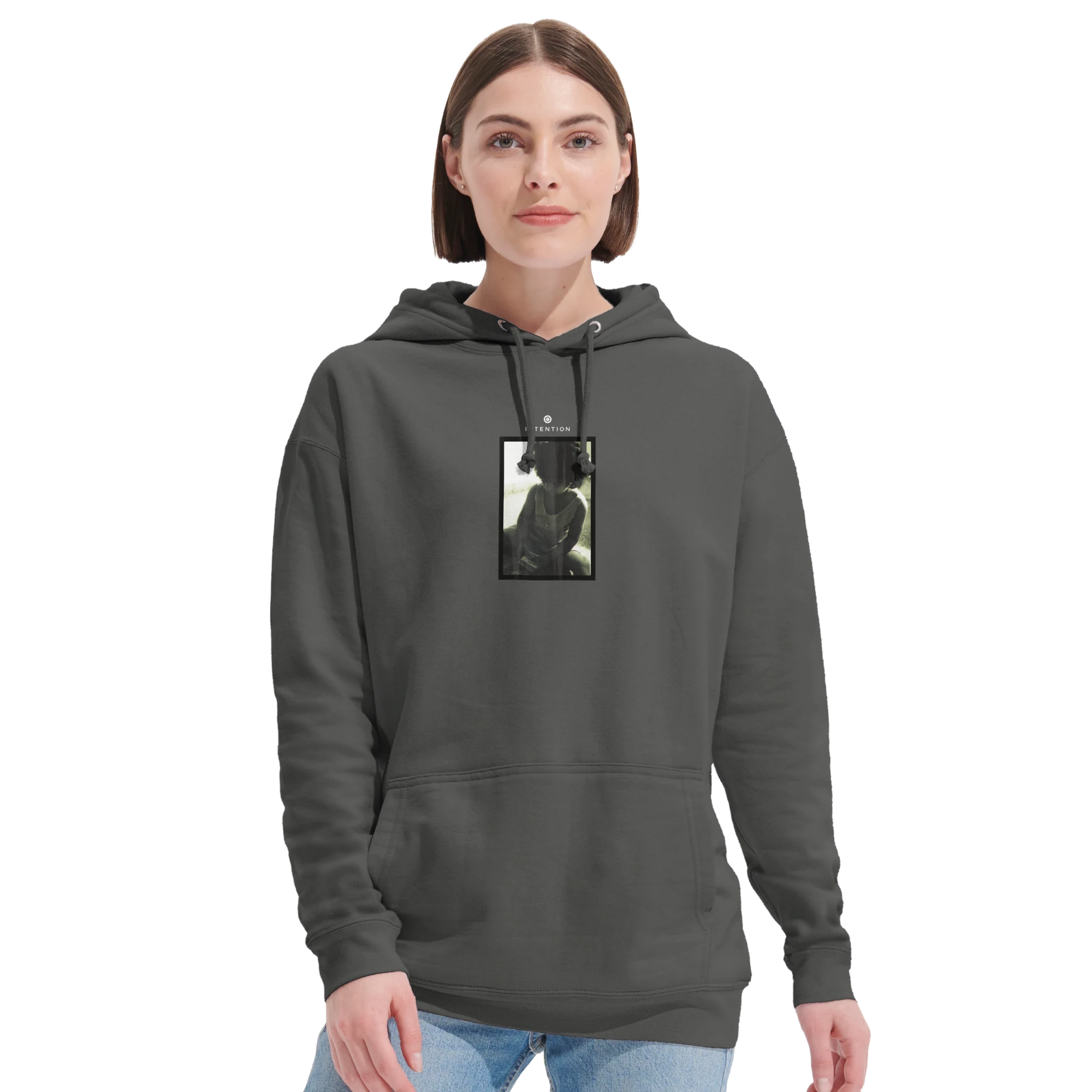 Sharing - "Little Secret" Hoodie charcoal melange XS 38