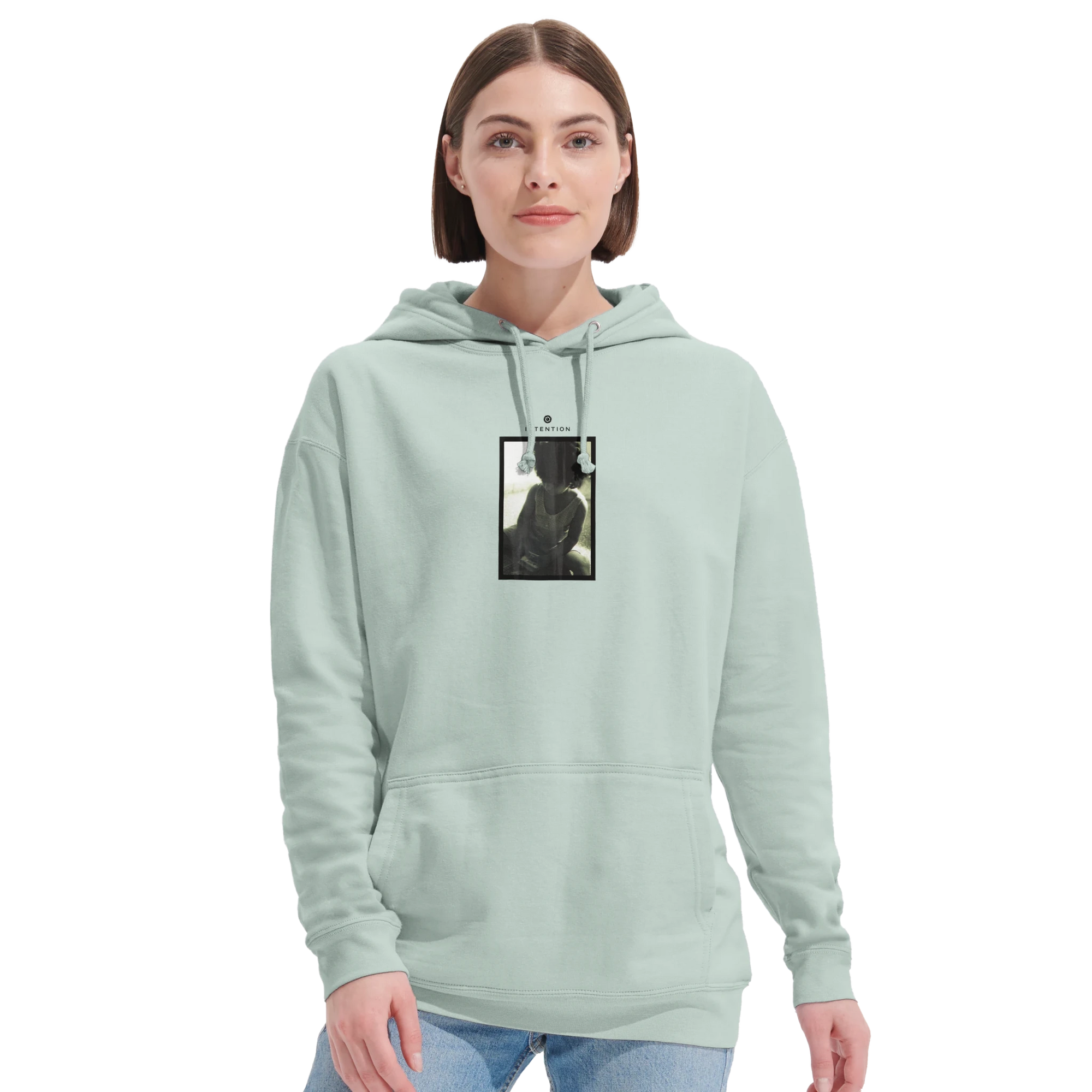 Sharing - "Little Secret" Hoodie creamy green XS 23