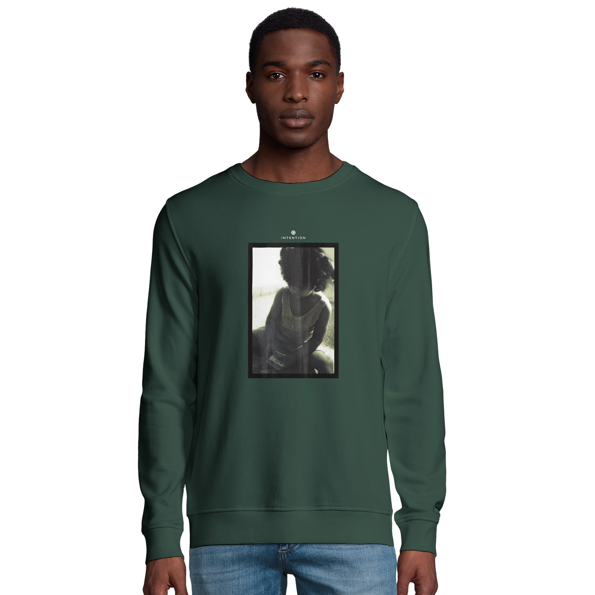 Sharing - "Little Secret" Sweatshirt Bottle Green 3
