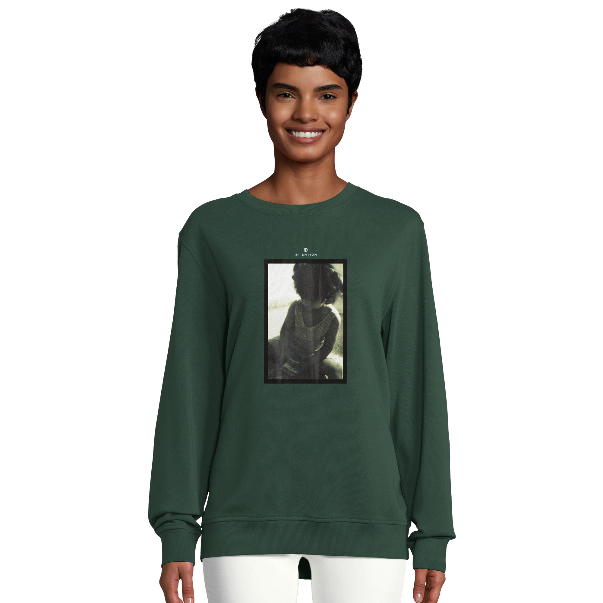 Sharing - "Little Secret" Sweatshirt Bottle Green 5