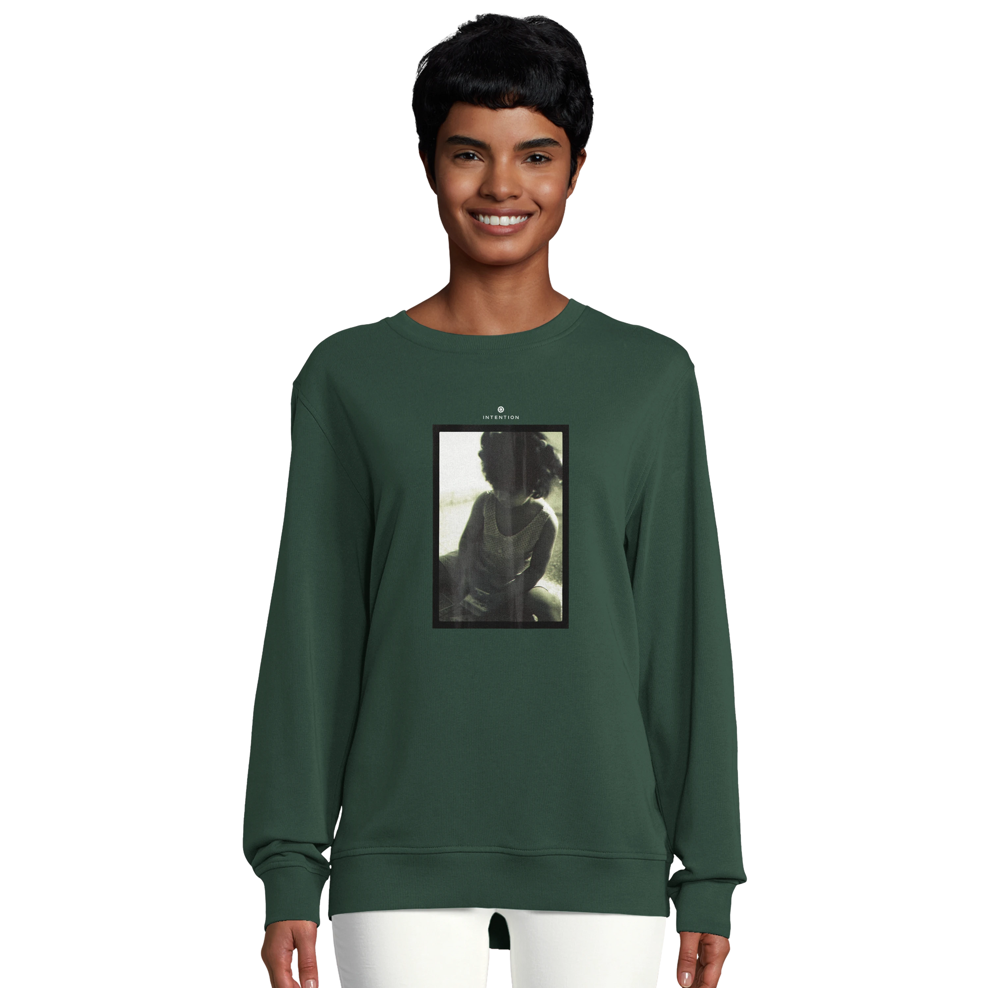 Sharing - "Little Secret" Sweatshirt Bottle Green 5