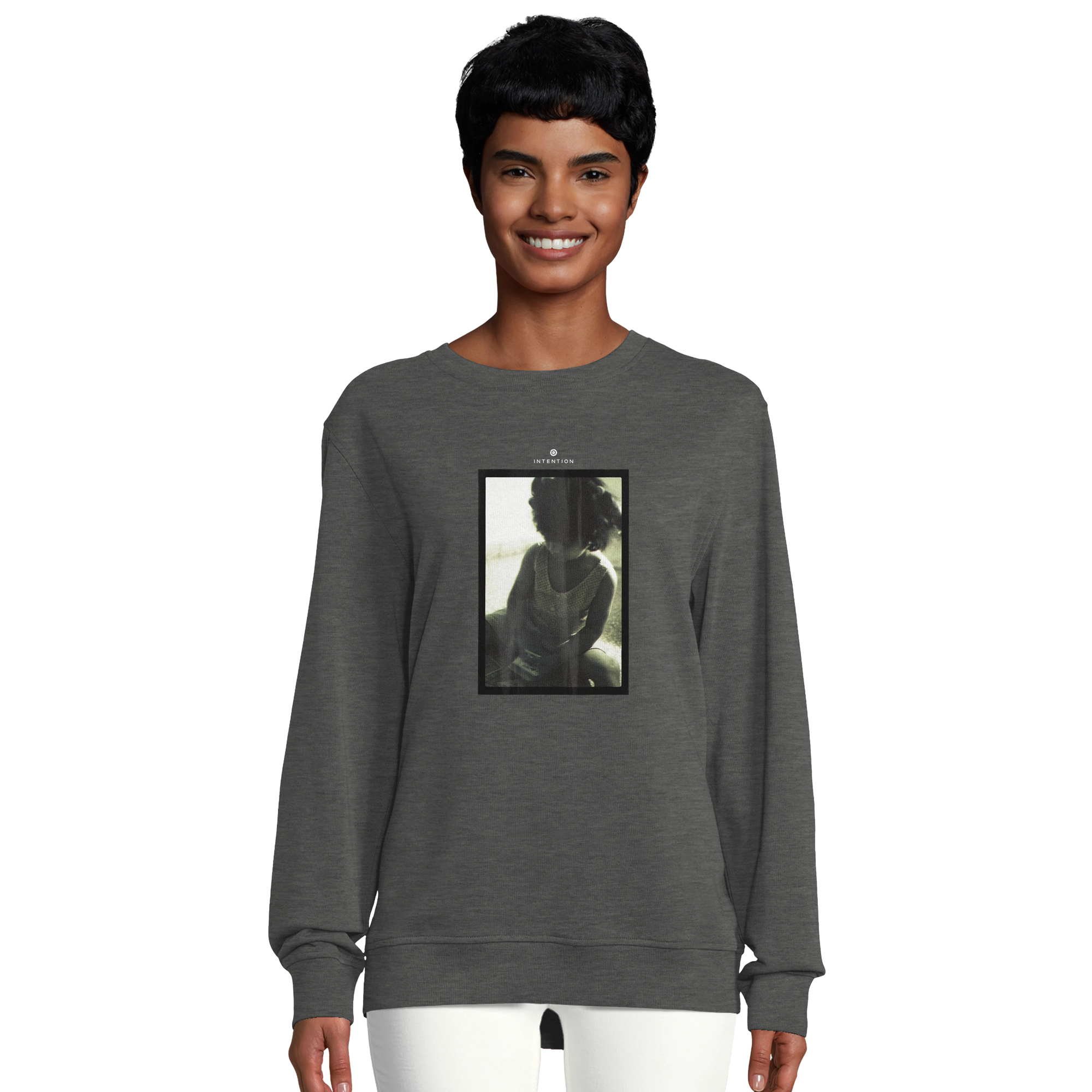 Sharing - "Little Secret" Sweatshirt Grey Melange 5