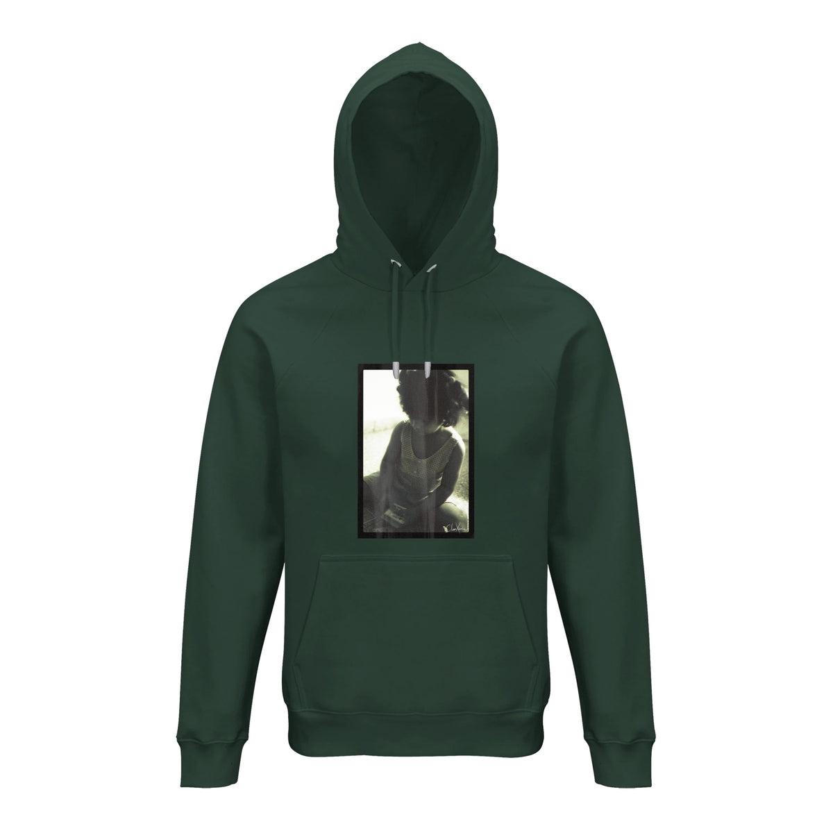 Sharing - "Little Secret" Hoodie Bottle Green 1
