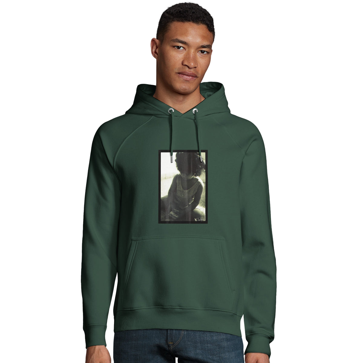 Sharing - "Little Secret" Hoodie Bottle Green 3