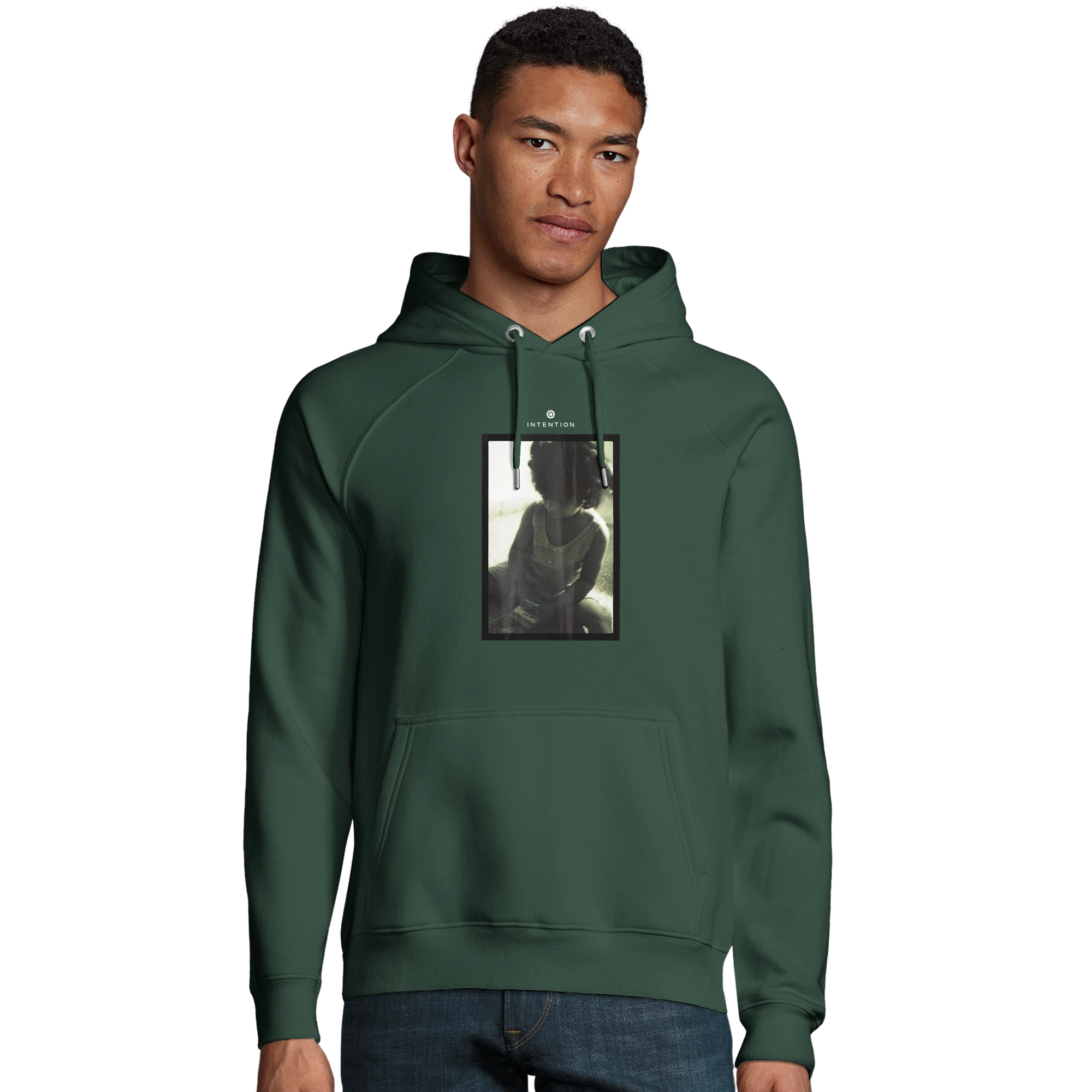 Sharing - "Little Secret" Hoodie Bottle Green 3