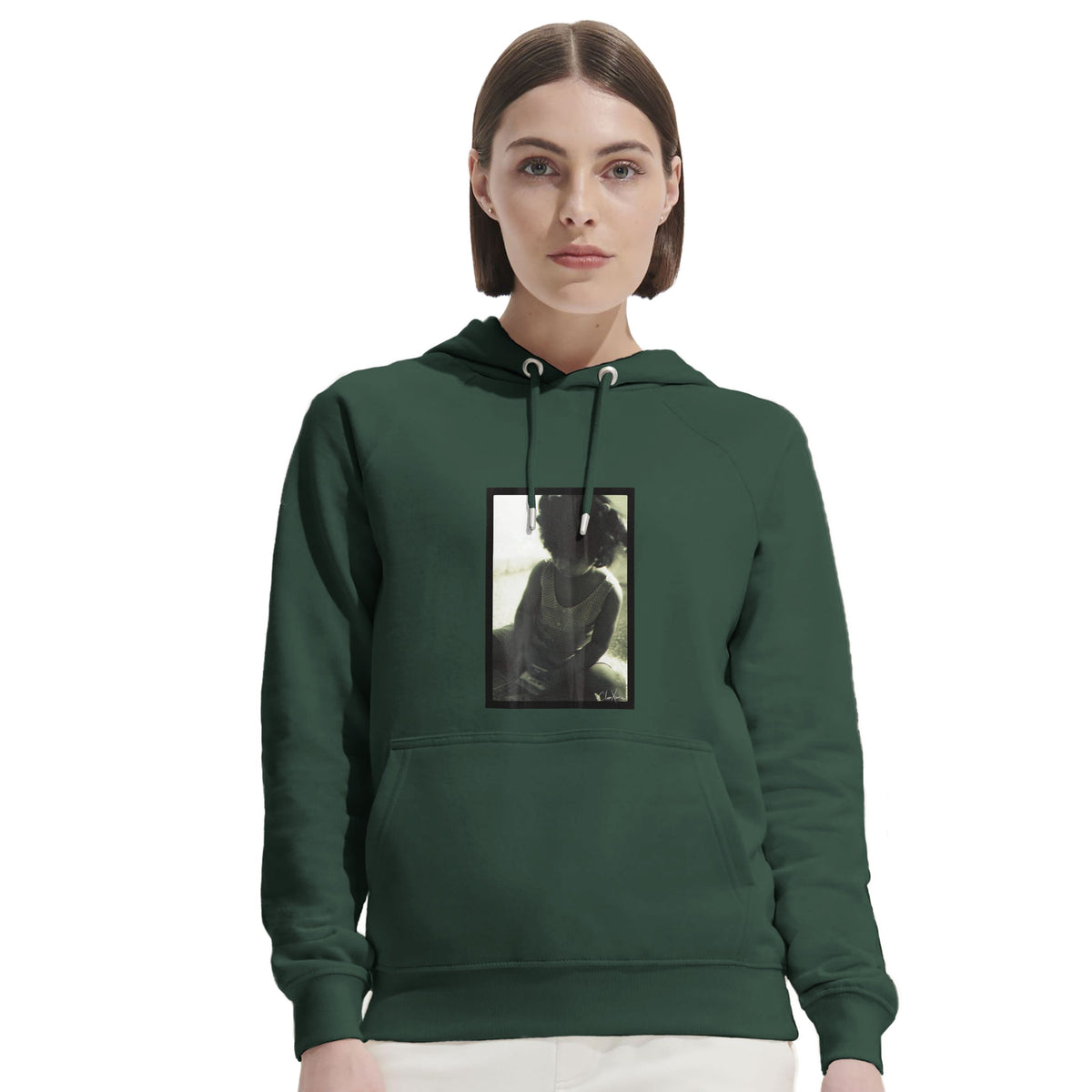 Sharing - "Little Secret" Hoodie Bottle Green 5